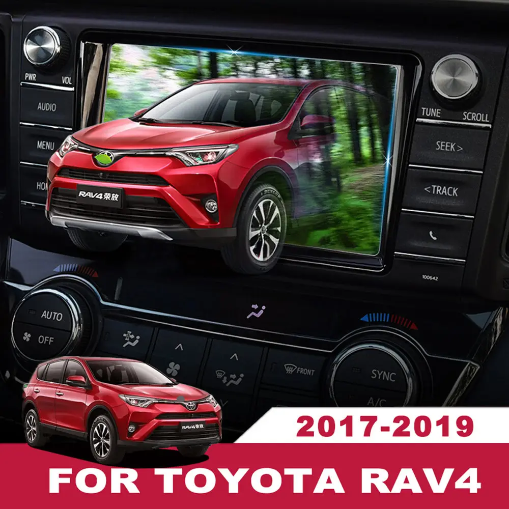 

7/8 in For Toyota RAV4 2017 2018 2019 GPS Navigation Screen Steel Tempered Glass Protective Film LCD Screen Sticker Accessories