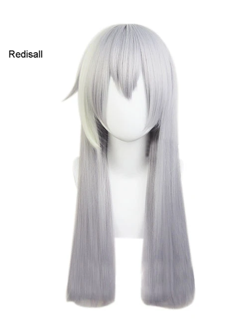 IDOLiSH7 Re:vale Yuki Cosplay Long Hair Wig Gray Highlight Game Men Hairpiece