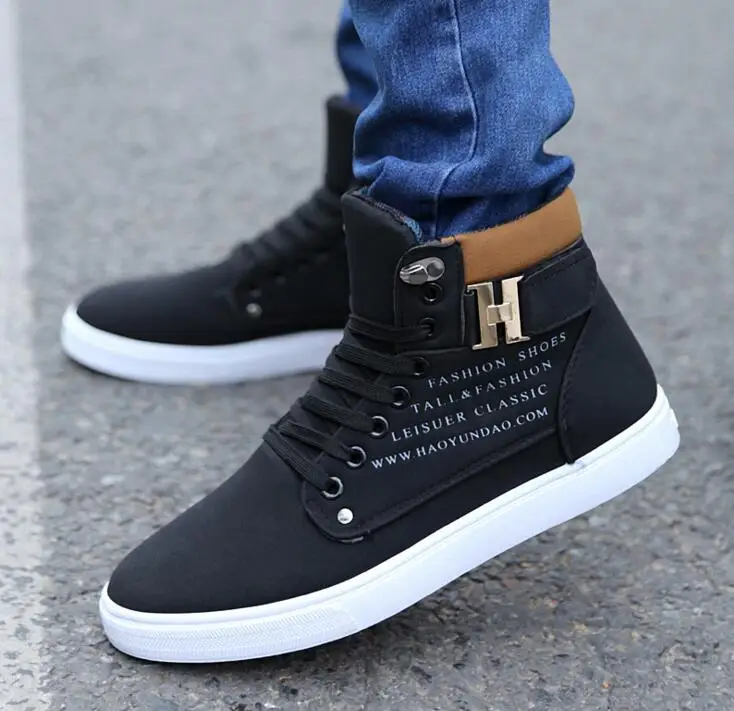 Los nuevos Hombres zapatos casuales Adolescentes zapatos high top 2017