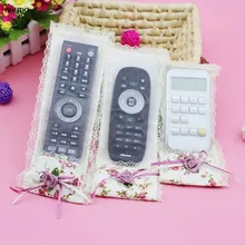 3 шт./компл. сладкий с кружевом в виде розочек, ТВ кондиционер протектор для пульта дистанционного управления чехол Пылезащитная крышка чехол с креплением на ремень 3 размера(S/M/L