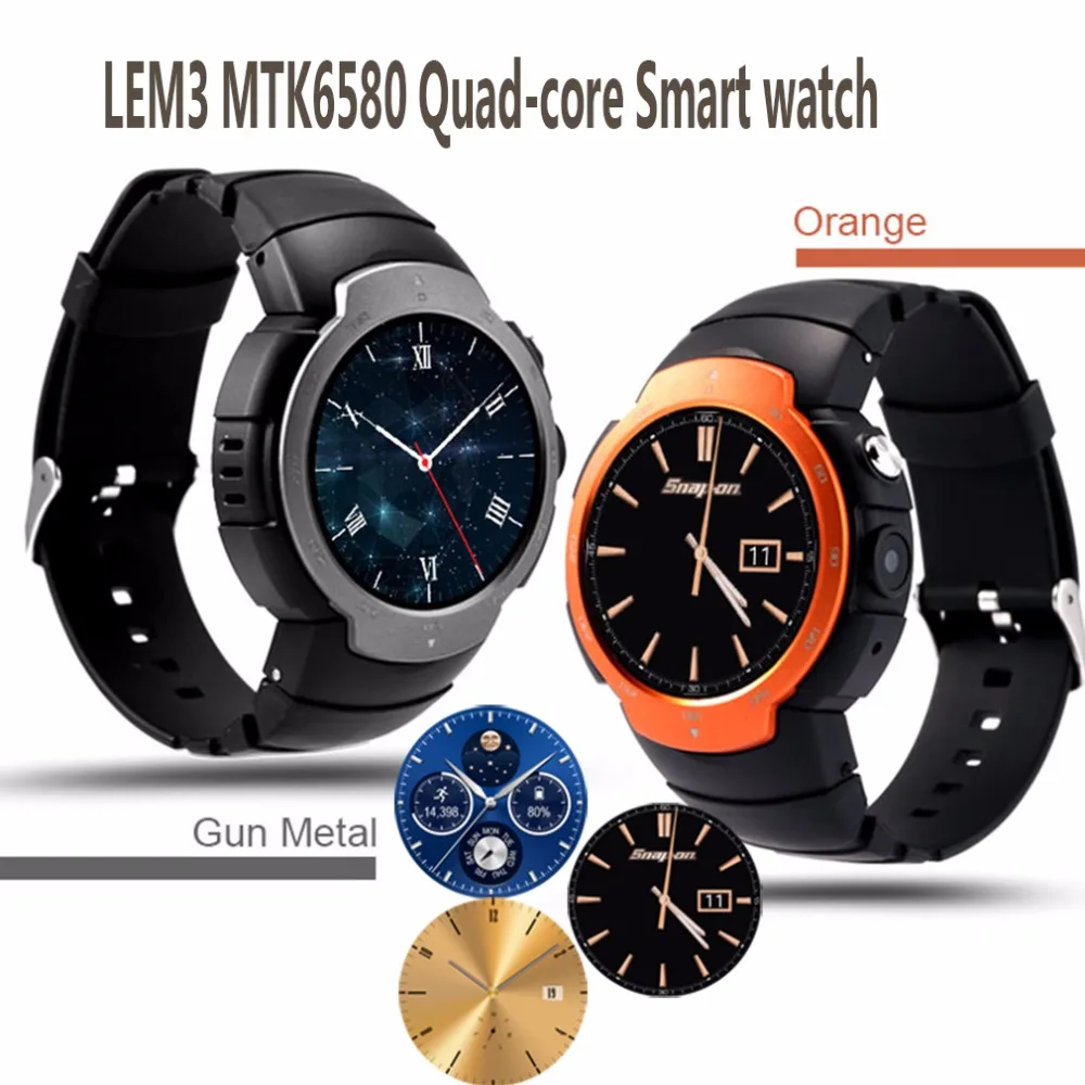  Новый Wi-Fi Quad-core Bluetooth4.0 LEM3 SmartWatch Наносим поддержка Facebook Twitter Skype GPSbrowser Корейский Арабский иврит 