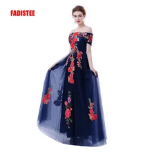 FADISTEE Новое поступление элегантное вечернее платье вечерние платья Vestido de Festa стильное платье длинное платье с аппликацией для выпускного вечера