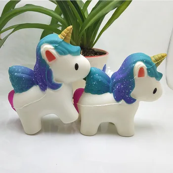 

New Kawaii PU Unicorn Slow Springback Squishy Unicorn Decompression Hand Kneading Toys Simulated Squishy Animal Pegasus