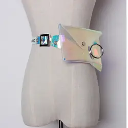 LANMREM 2019 Новое модное металлическое кольцо мини-сумка Личность прозрачный цветной ремень женские аксессуары все-матч JE440