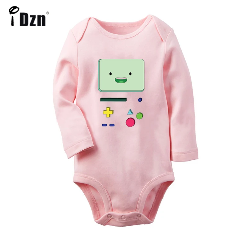 Funny Adventure Time Beemo BMO Cosplay Legend of Zelda Art Design Newborn Baby Bodysuit Toddler Onsies Jumpsuit Cotton Clothes - Цвет: JaBaby035PC