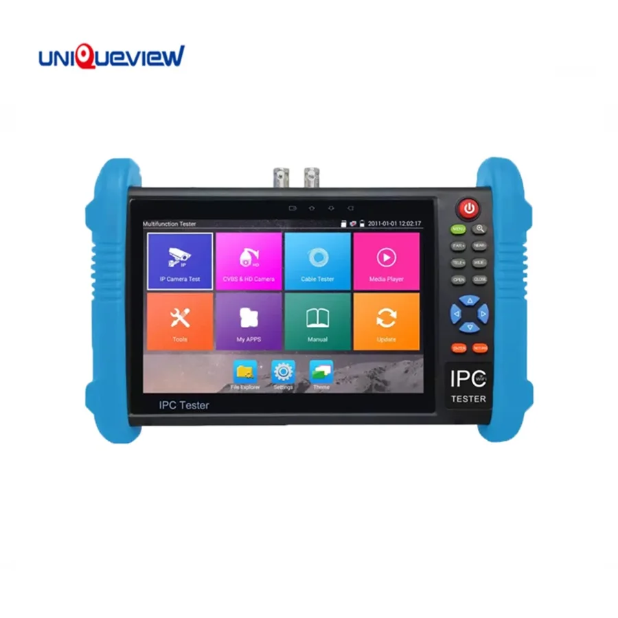 

7 Inch 6 In 1 IP HD CCTV Tester Monitor Analog AHD TVI CVI SDI Camera Tester H.265 4K 8MP 4MP 5MP ONVIF WIFI POE 12V Out