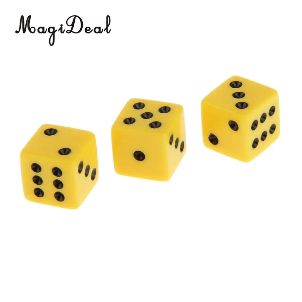 MagiDeal абсолютно новые 100 x Непрозрачные Акриловые 16 мм шестигранные игральные