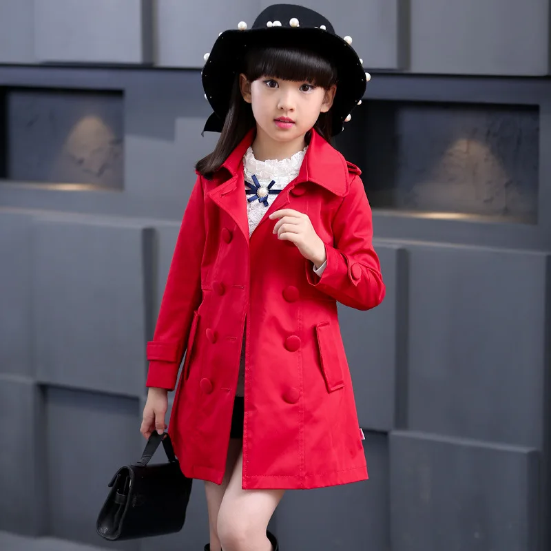 

Children's Jackets For Girls Trench Coat Spring & Autumn Kids Clothes  Princess Girl Outwear Child Outfits 4-12 Y