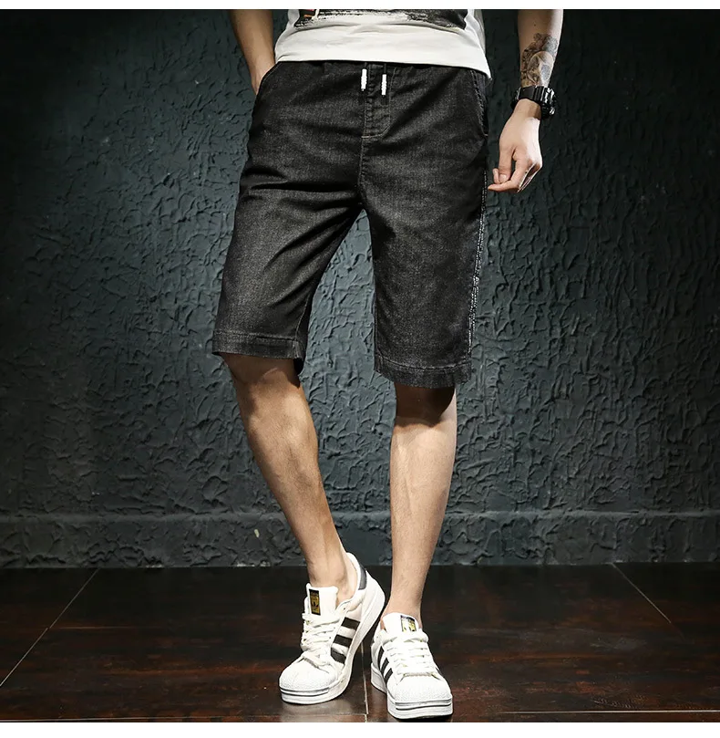2019 Дизайнерские летние новые мужские Стрейчевые короткие джинсы модные повседневные облегающие Высококачественные эластичные джинсовые