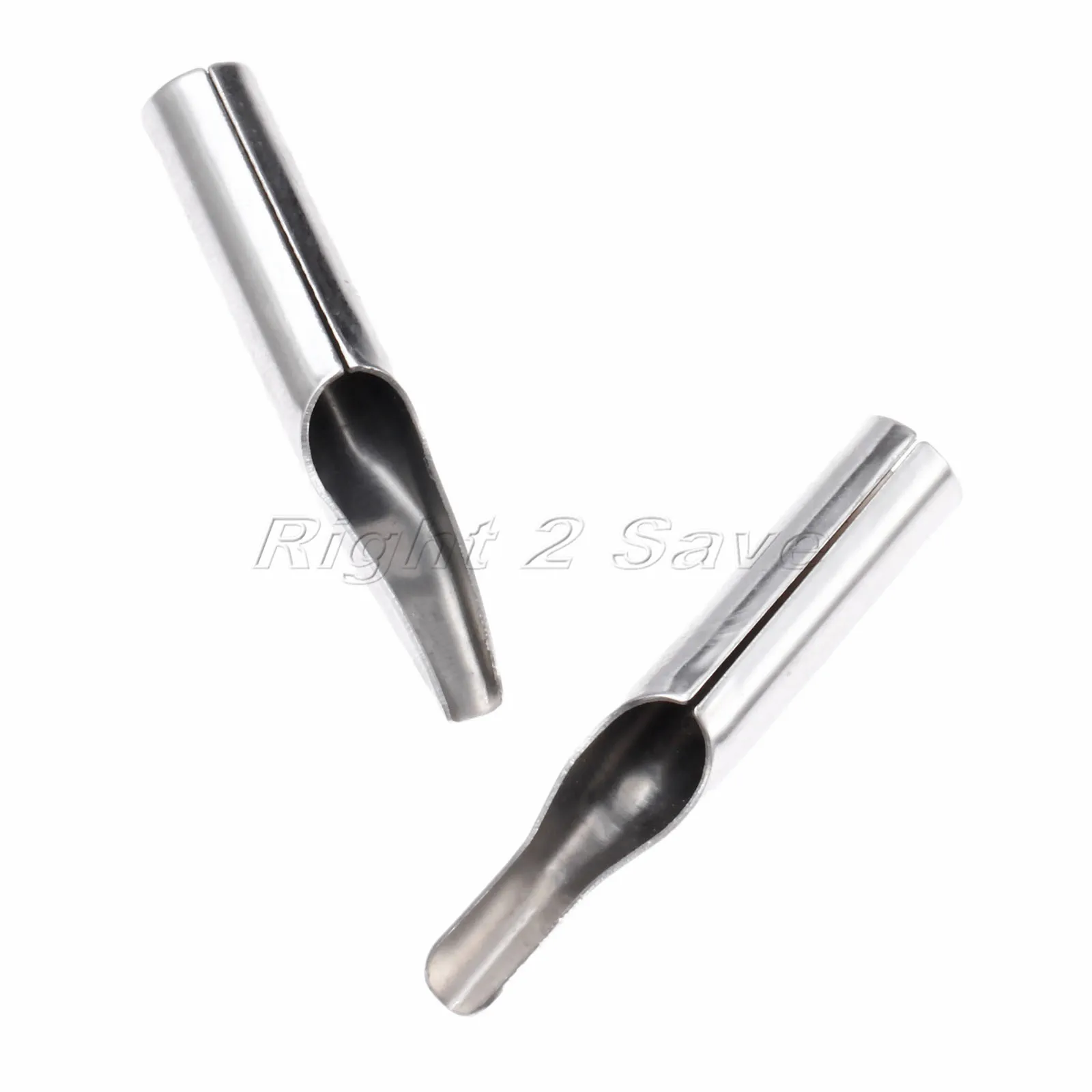 10pcs/set Tattoo Tips Stainless Steel Caps Nozzle tube Round Flat mouth sterilized 3/5R 7/9R 11/14R 16/18R 5F 7F 9F 11F 13F 15F disposable tattoo tips
