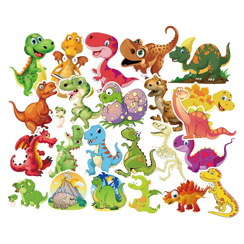 

50Pcs Anime Children Sticker Cartoon Dinosaur Series Stickers for pc Notebook Skateboard Bicycle Moto DIY Waterproof kid ToyGift