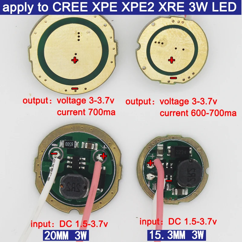 5 шт. Светодиодный драйвер для 3 Вт 5 Вт 10 Вт 18 Вт 30 Вт CREE XHP50 XHP70 XPE XRE XML XPL XPG 2 лампы из бисера высокой мощности 1,5 в 5 в 12 В батареи