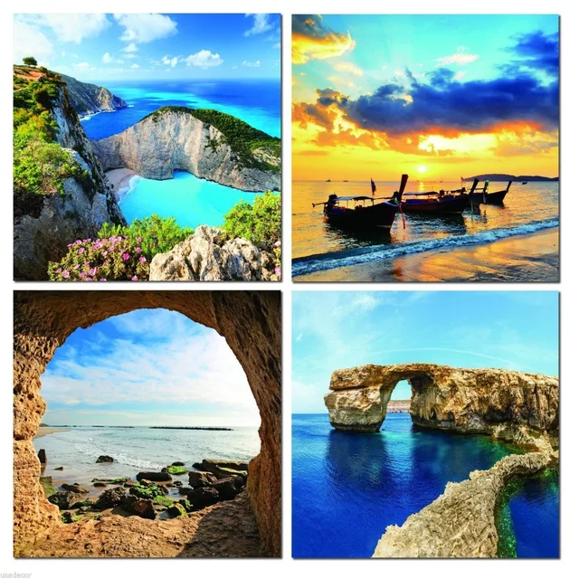 Moderne Promotion Gravures de Paysage Marin De Plage