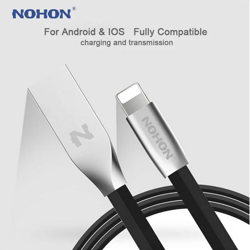NOHON 8-контактный USB кабель для iOS 7 8 9 10 Appe iphone 7 6 6S Plus 5 5S SE iPad iPod, быстрое зарядное устройство, usb-кабель для синхронизации данных