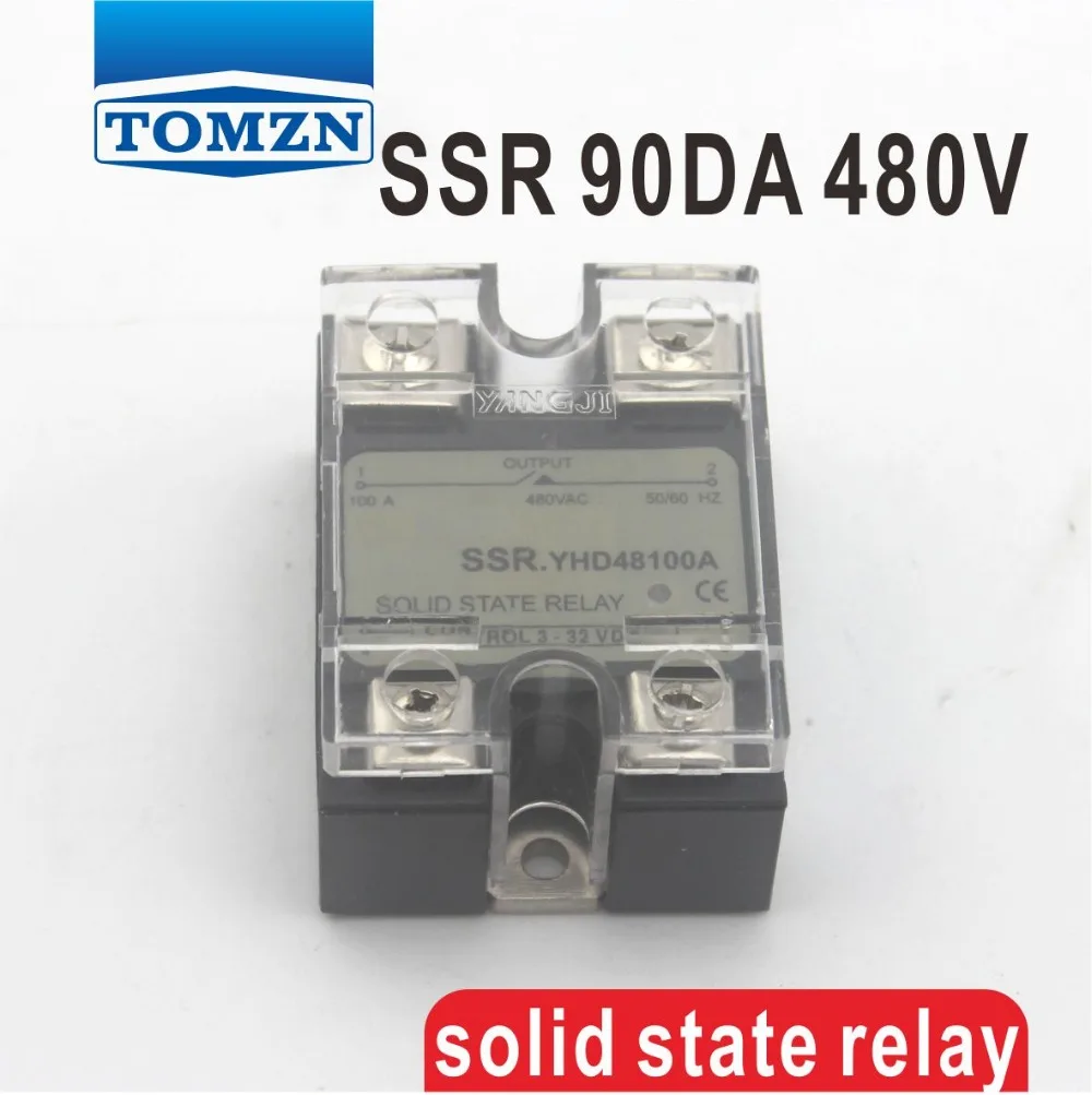 

90DA SSR Control 3-32V DC output 24~480VAC High voltage single phase AC solid state relay