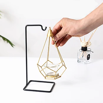 

Golden Basket Scented Candle Holder Candlelight Dinner Candle Stand DIY Decor Flower Basket Romantic Wedding Aromatherapy Lamp