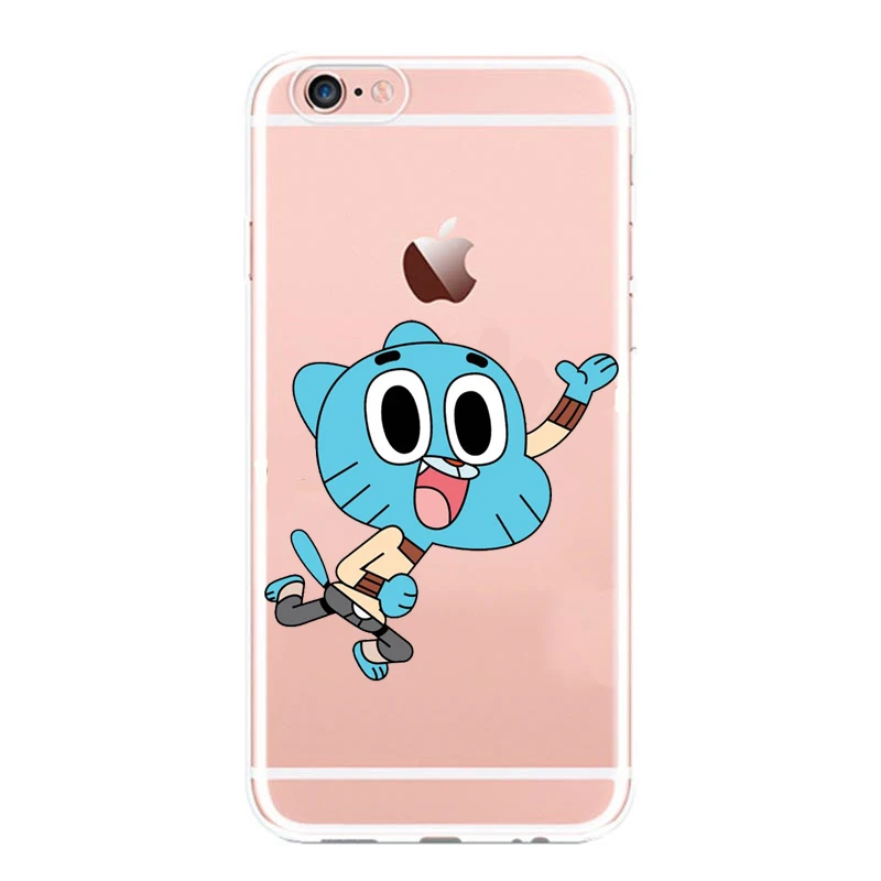 Аниме ТВ удивительный мир Gumball Мягкий силиконовый чехол для телефона iPhone8 8Plus 7 7Plus 6s 6s Plus мультяшный чехол - Цвет: TPU