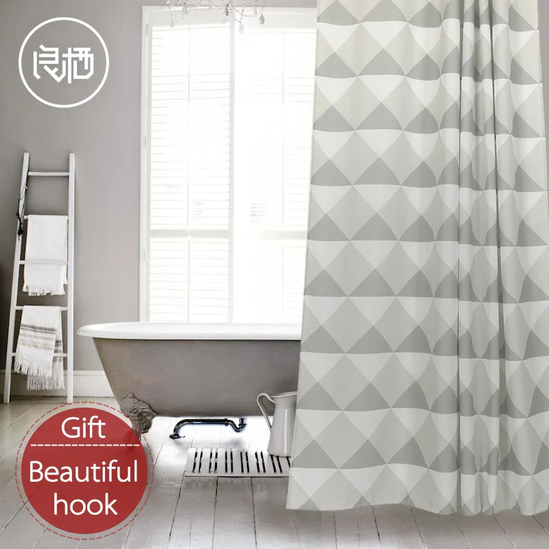

LIANGQI Customized high quality printing shower curtain thick Nordic Japanese curtains bathroom door cloth waterproof Decoration