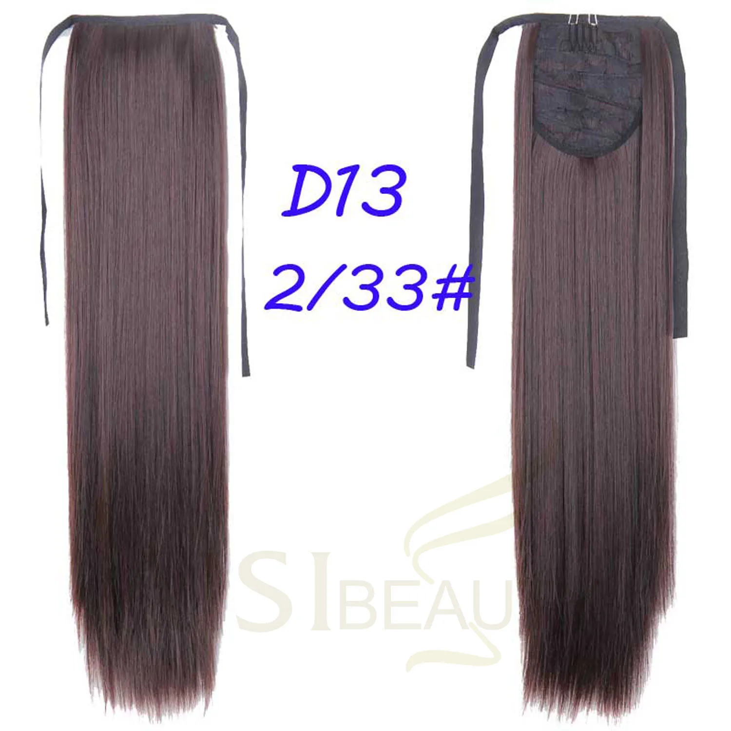 AISI BEAUTY 22 "шелковистые прямые 15 цветов синтетические волосы лента шнурок конский хвост штук расширение