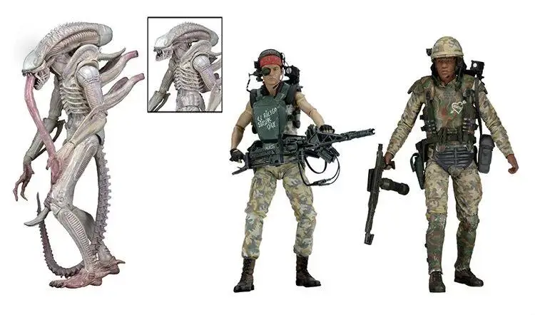 NECA foreign Series 9 Albino Xenomorph Drone in private Ricco Frost Jenet Vasquez ПВХ фигурка Коллекционная модель игрушки 7 18 см