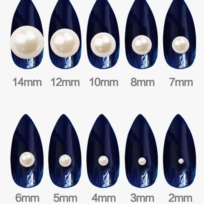 Half Flatback Imitation Pearls Beads 20-1000PCS White/Beige Round Loose Pearl Bead for DIY Craft Jewelry Scrapbooking 2/4/8-16mm