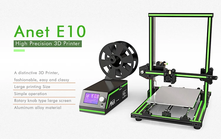 Anet A8 A6 E10 A3S A2 3d Принтер Высокоточный экструдер Prusa i3 3d принтер комплект DIY Impresora 3d с PLA нитью