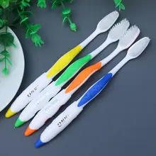 Дешевые, хит, 4 предмета, двойной Ультрамягкая зубная щетка бамбук древесный уголь Нано чистка зубов Гигиена полости рта черный или желтый голова