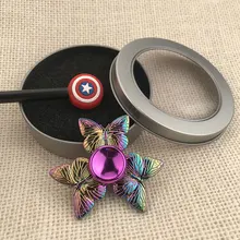 Бабочка сплав красочный Fingertip гироскоп изысканный трилистник Спиннер мини EDC для взрослых антистрессовая детская забавная игрушка