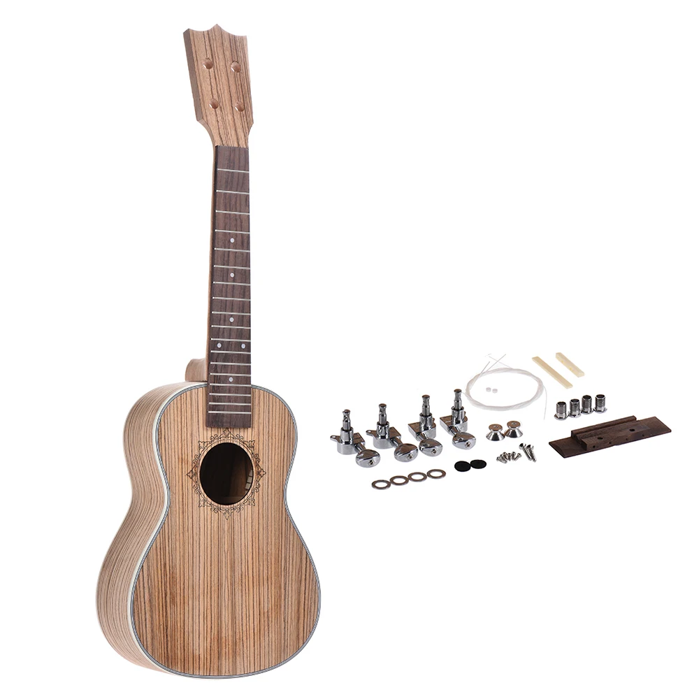 26in Гавайские гитары укулеле DIY Kit Tenor Ukelele DIY Kit Гавайские гитары палисандр гриф с колышками Струнный мост гайка