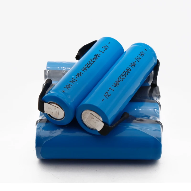 Ni mh 1 2 V AA Аккумуляторная батарея 2600 mah nimh ячейка синяя ракушка с сварочными