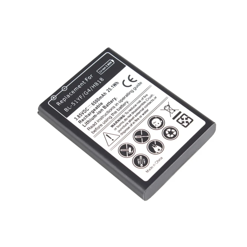 Перезаряжаемый литий ионный аккумулятор для LG G4/H818 высокое качество 6500 мА/ч G4 BL