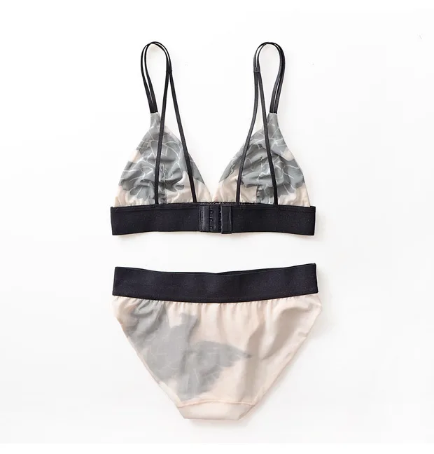 TERMEZY Women sexy Underwear ultra-thin Wireless Lingerie set Fashion Sexy bra set push up bra brief sets lingerie female set (7)