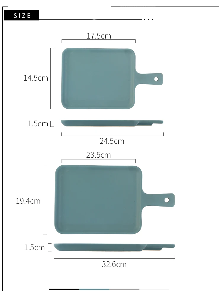 Матовая керамическая тарелка домашняя посуда суши стейк лапша завтрак фруктовый салат творческий торт хлеб с ручкой еда обслуживание лоток