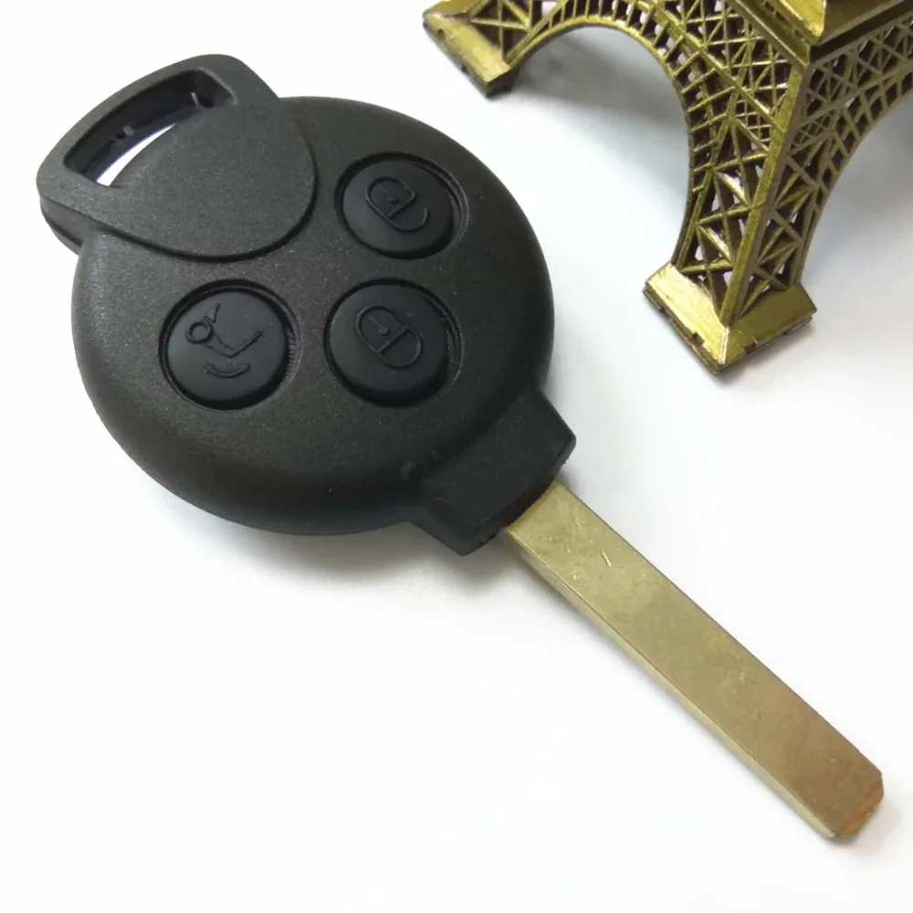 Совершенно новая Замена Корпуса Smart Remote Key Case Fob 3 Кнопка для Mercedes Benz Fortwo|button brand|button