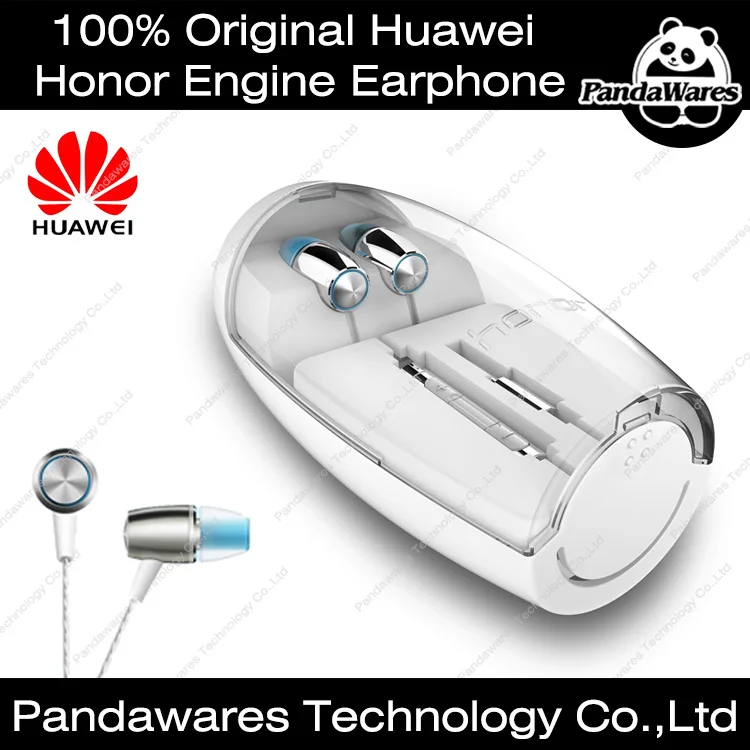 Top Quality 100% New Huawei Earphone Headphone Headset Silver With Mic For Samsung HTC Huawei Honor Phone