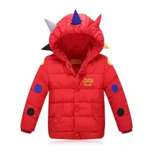 2016 New Winter Children Boys Girls Padded Down Jacket Coat Children’s Coat Dinosaur Tyrannosaurus Cheap-infant-clothing Outwear