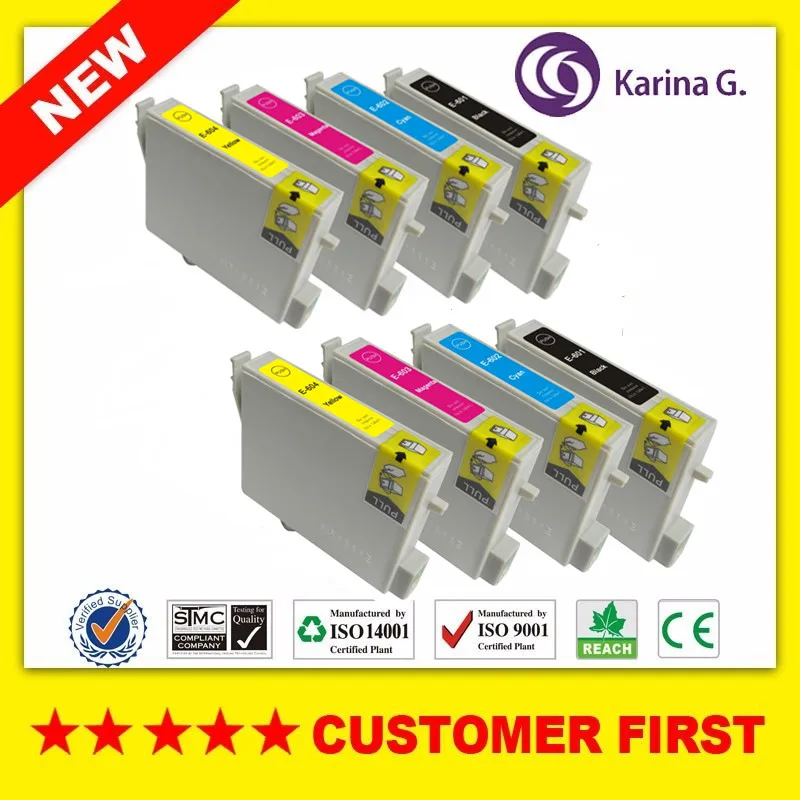 8 шт. совместимые картриджи для t0601 t0602 t0603 t0604 для Epson Стилусы CX4800 cx5800f cx7800 C88 cx3800 cx3810 cx4200