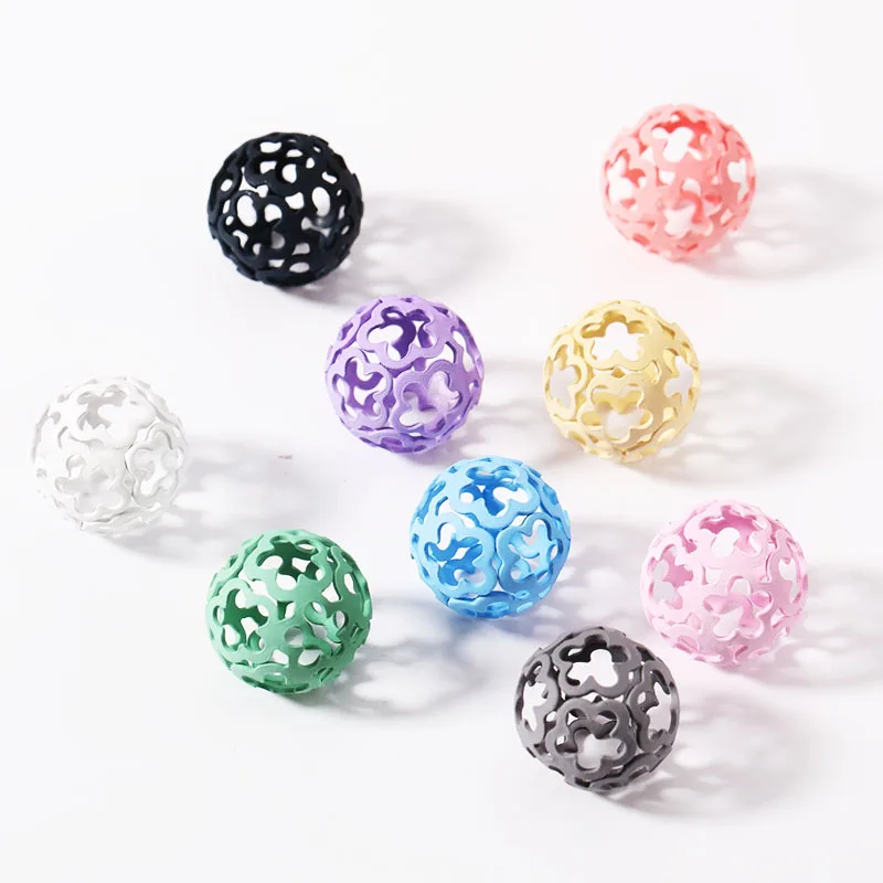 MIX DIY jewelry material earring pendant colorful fantasy candy bubble glass ball,alloy hollow flower pendant,color bell pendant - Цвет: 1