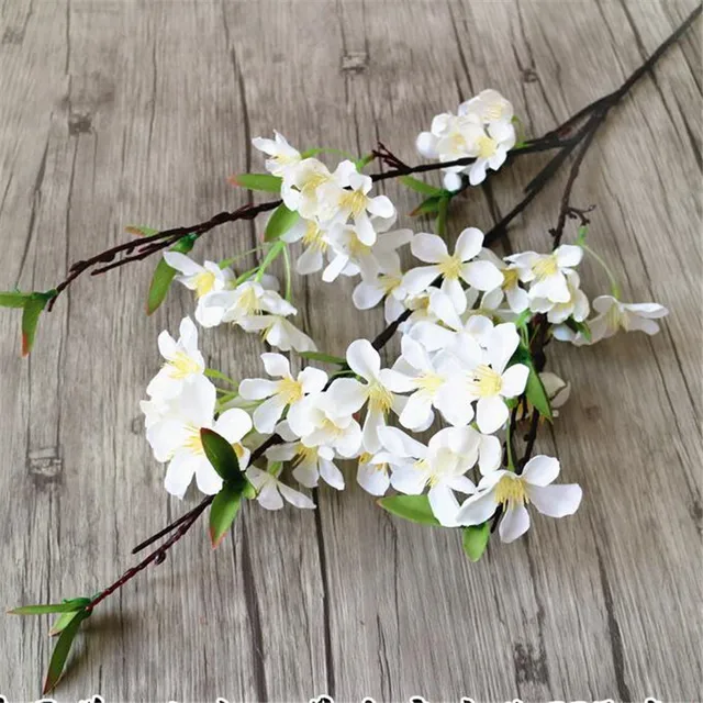 6pcs Artificial Apple Blossom Stem Fake Apple Tree Branch Flower 85cm