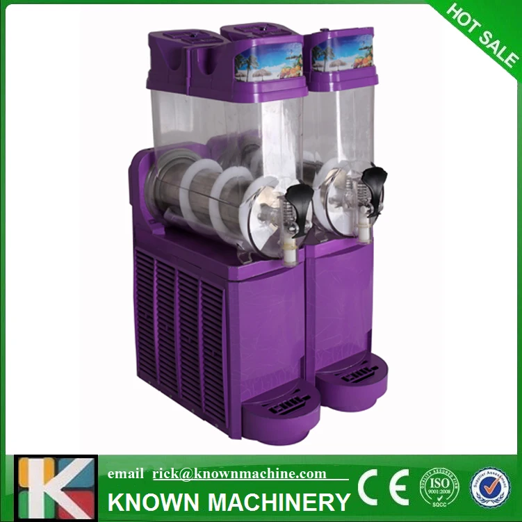 

The best selling 24L Commercial Ice cream maker 2 tanks Slush machine Slusher Soft Ice cream machine on hot sale