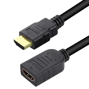 

1M 2M 3M HDMI Extension Cable 1M/2M/3M/5M male to female HDMI 4K 3D 1.4v HDMI Extended Cable for HD TV LCD Laptop PS3 Projector