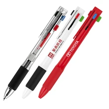 200 шт/партия, четыре цвета, заправляемая шариковая ручка, клик, действие, пластик, на заказ, рекламная ручка,, логотип компании