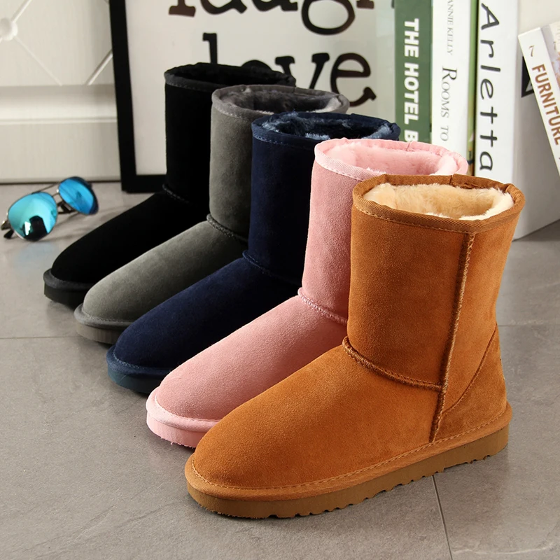 Cena Begocool kobiet śnieg buty 100% prawdziwa skóra bydlęca skórzane Australia ciepłe buty zimowe kobieta dziewczyny Botas dla tanie