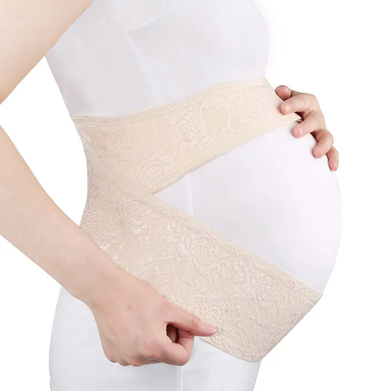 Пояс для беременных послеродовый корсет ленты для живота Поддержка пренатального ухода кружева бандаж беременность пояс для беременных женщин - Цвет: Flesh