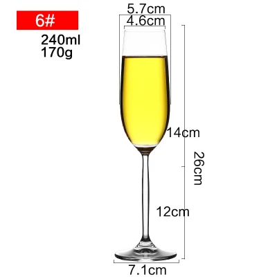 Новая хрустальная стеклянная чашка шампанское, пиво, вино чашка без свинца бокал es бар вечерние бокалы красного вина стеклянные бокалы для шампанского прозрачные - Цвет: E  240ml