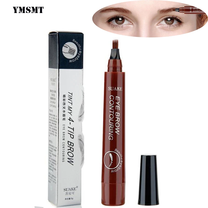 

YMSMT Four-Headed Eyebrow Pencil Tattoo Pen Long-Lasting Professional Thin Section Waterproof And Sweat-Proof Does Not Fade