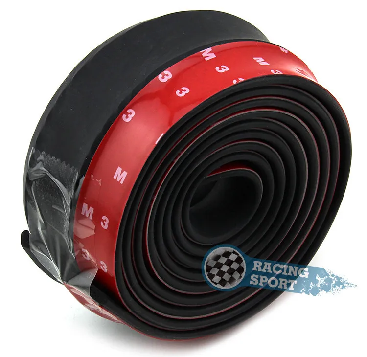 

TPVC Car Lip Skirt Protector 250cm Length 6.5cm Width Car Front Lip Bumper Car Rubber Strip Universal