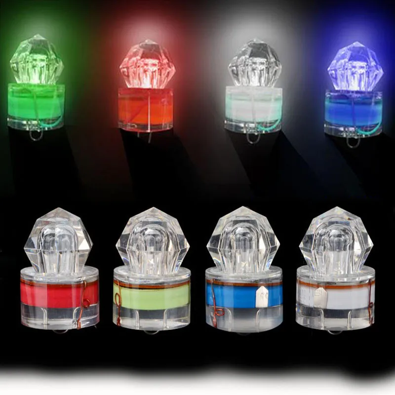 

Mini Bright LED Deep Drop Underwater Diamond Fishing Flashing Light Bait Lure Squid Durable practical tool 4*2.5cm 20