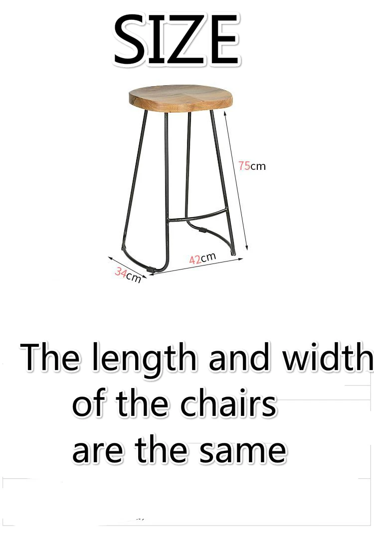 Металл Железо деревянный современный дом железного дерева стул барный стул Fashion Cafe стул барный стул