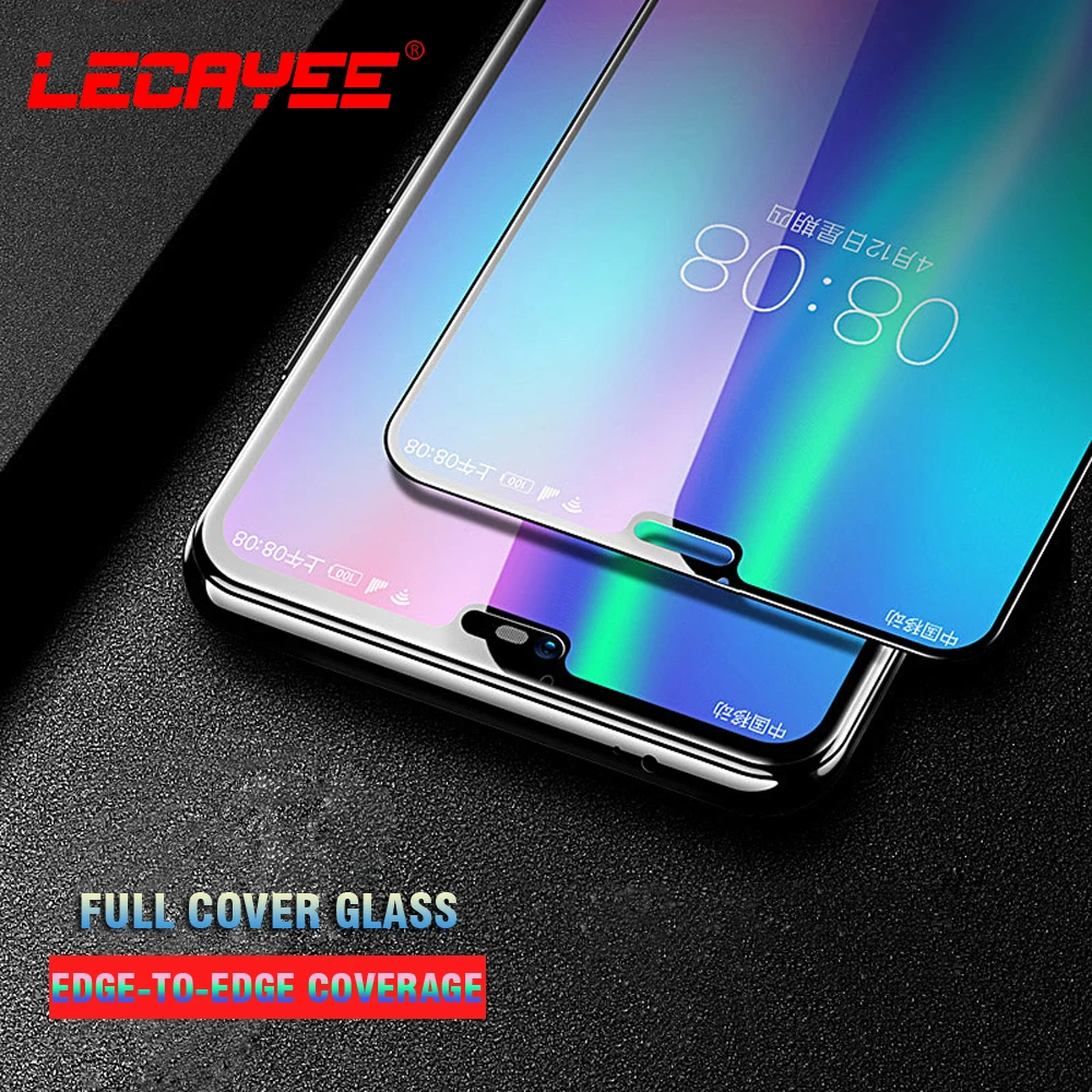

LECAYEE Screen Protector For Huawei Honor 10 Full Coverage Tempered Glass For HUAWEI Honor 10 Cover Protective Glass HD 5.84
